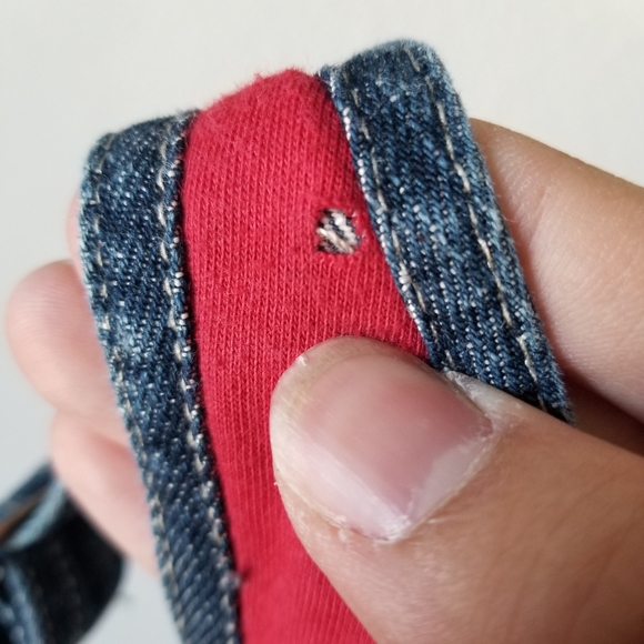 OshKosh B'Gosh Fully Lined Denim Overalls 12M with Leg Snaps - Picture 9 of 9